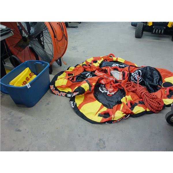 Round About Inflatable Towable Tube w/Ski Rope and Tub