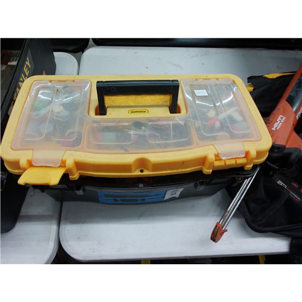 Plastic Toolbox w/Saws, Hardware