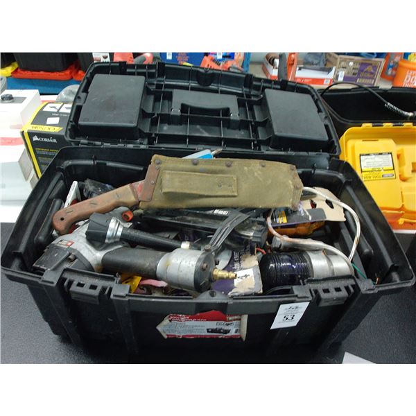 Husky Toolbox w/PC Brad Nailer, Asst. Tools
