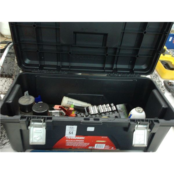 Husky Toolbox w/Sockets, Spray Paint, Asst. Supplies