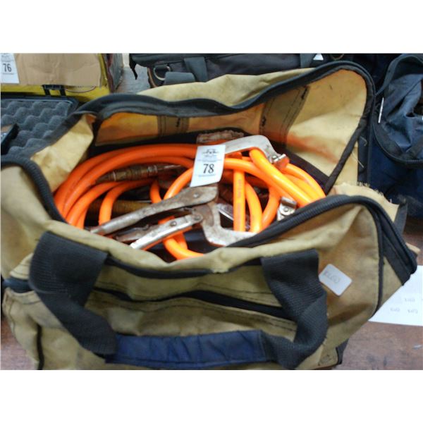 Air Hose, Vise Clamps, Asst. Tools w/Tool Bag