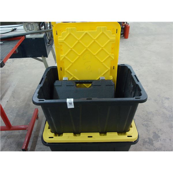 Large Lidded Totes 2 w/Tool Case