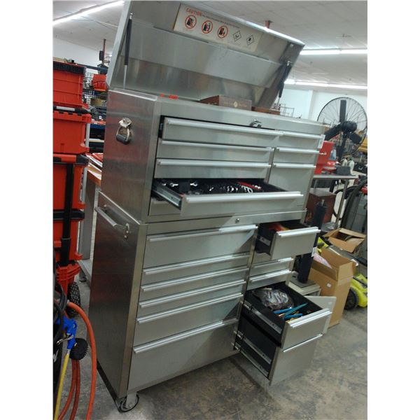 SS  21 Compartment Stack Rolling Toolbox w/Asst. Tools