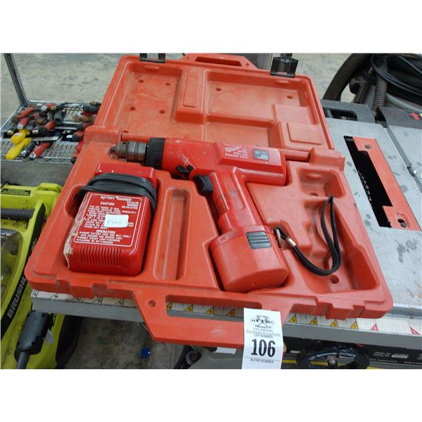 Milwaukee Cordless Drill w/Battery/Charger/Case