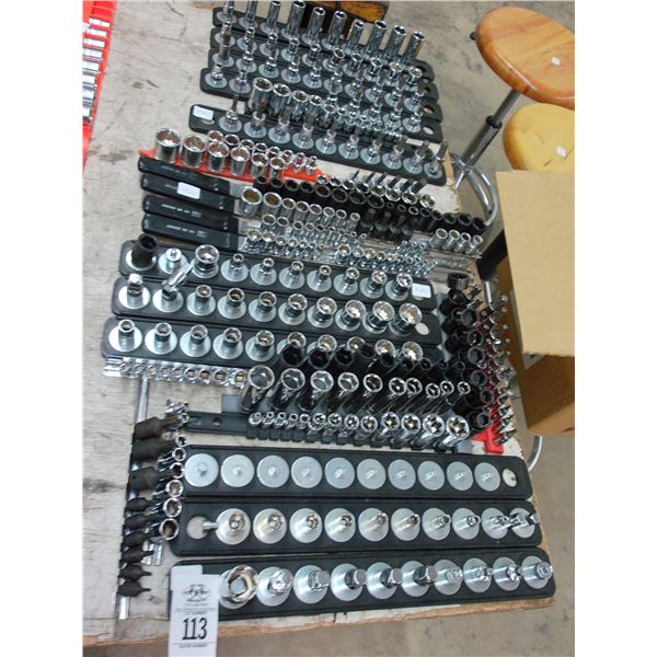 Large Lot of Asst. Sockets on Organizers