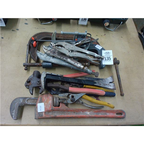 Vise Grips, Pipe Wrenches, C Clamp