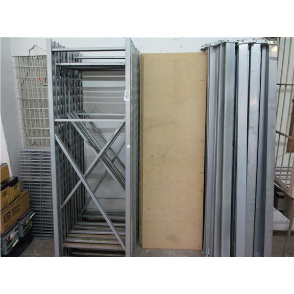 9-6' Heavy Duty Storage Rack Section 10UPS/Approx 4CCB w/Waterfalls/Wood Decks - 9 X $