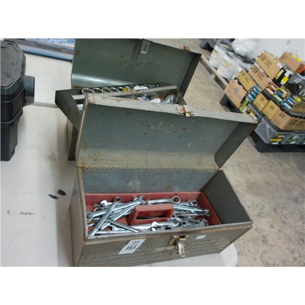 Metal Toolboxes 2 w/Asst. Sockets/Wrenches