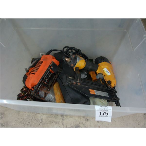 Electric Jigsaw, Air Nailer, Asst. Tools