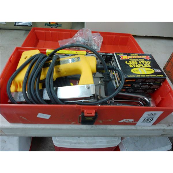Electric and Hand Staple Guns w/Staples and Case
