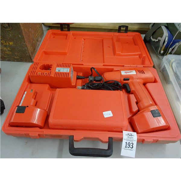 Milwaukee Cordless Drill w/2 Batteries and Charger