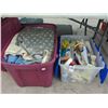Image 1 : Lidded Totes w/Drop Clothes, Paint Supplies