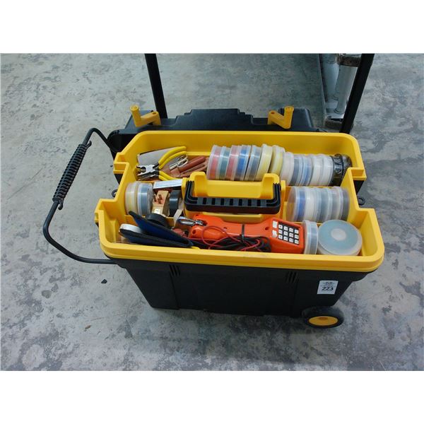 Rolling Tool Tote w/Asst. Electrical and Supplies