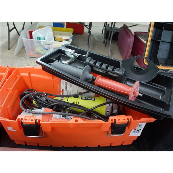 Milwaukee/Ryobi Electric Grinders w/Toolbox