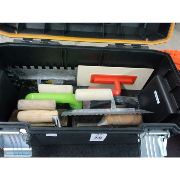 Toolbox w/Masonry Tools