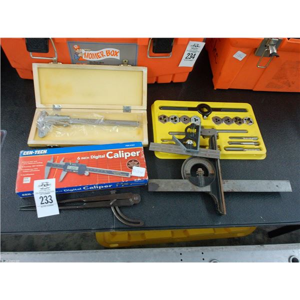 Digital Calipers, Tap & Die, Leveling Squares