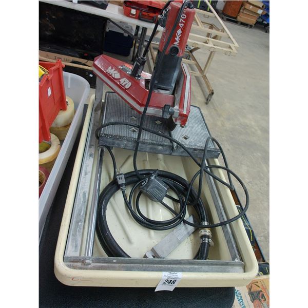 MK Wet Tile Saw w/Basin