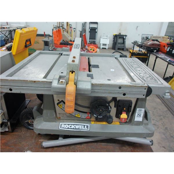 Rockwell Sawbuck Style Table Saw w/Rolling Stand