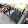 Image 1 : Cart w/Butcher Block Top