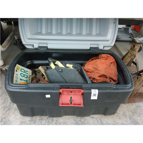 Large Tool Tote w/Welding Mask and Asst. Hand Tools, C Clamps