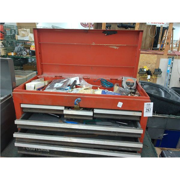 Craftsman 7 Compartment Toolbox w/Some Tools and Supplies