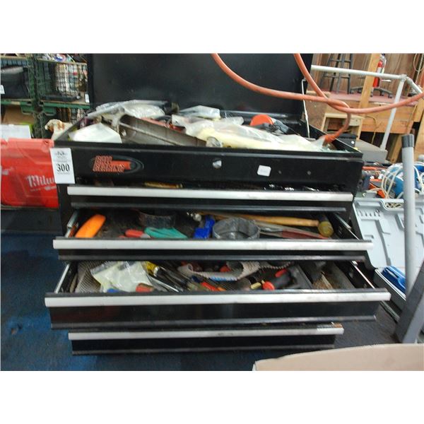 Black 6 Compartment Toolbox w/Asst. Tools and Supplies
