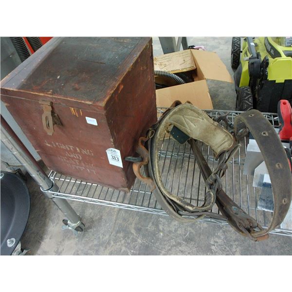 Wooden Storage Box, Tool Belt