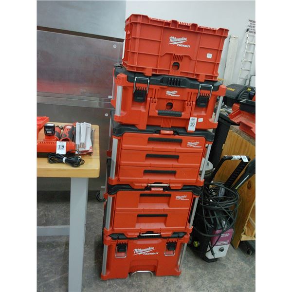 Milwaukee 5 Section Pack Out Bins