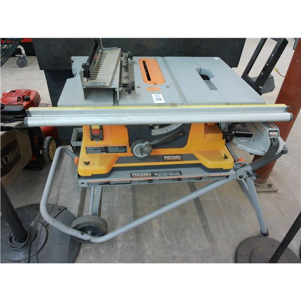 Ridgid Sawbuck Style Portable Table Saw w/Rolling Stand