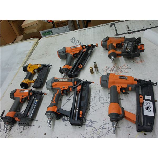 6-Ridgid Air Nail Guns - 6 X $