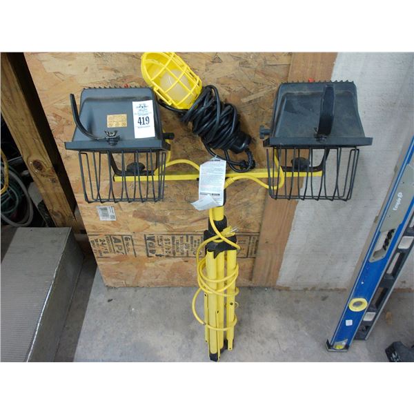 Double Flood Light Tripod, Drop Light