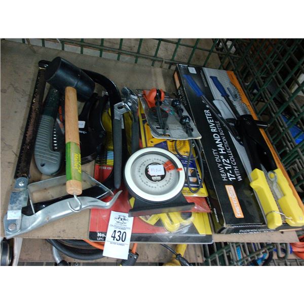 Hand Riviter, Limb Saw, Asst. Tools