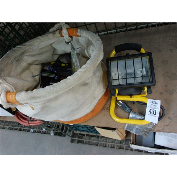 Flood Light, Asst. Tools w/Tool Bag