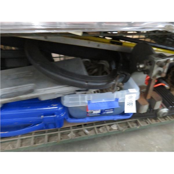 Chain Puller, Levels, Arbor Press, Bins w/Tools