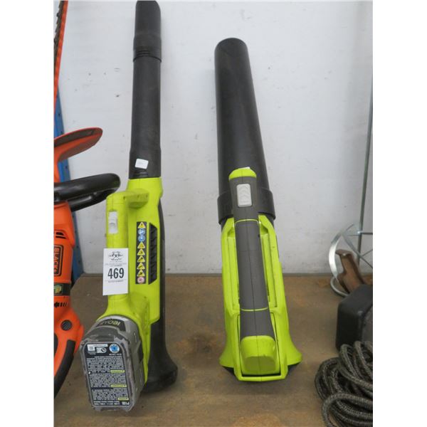 Ryobi Cordless Leaf Blowers 2, One Battery/No Charger, B & D Electric Hedge Trimmer