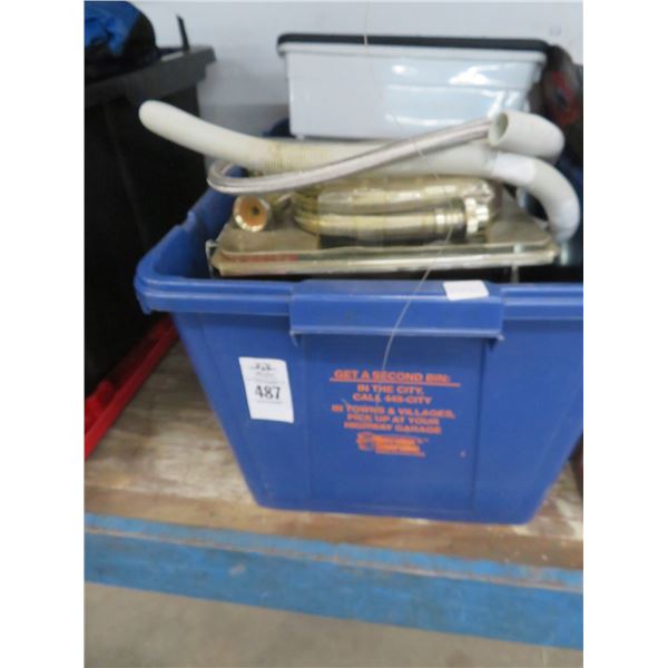 Bin w/Plumbing Supplies, Hardware
