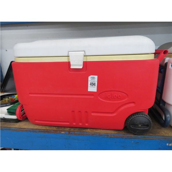 Igloo Red Rolling Cooler