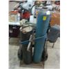 Image 1 : Oxygen Acetelyne Torch Tanks w/Dolly - *Tank Ownership Unknown*