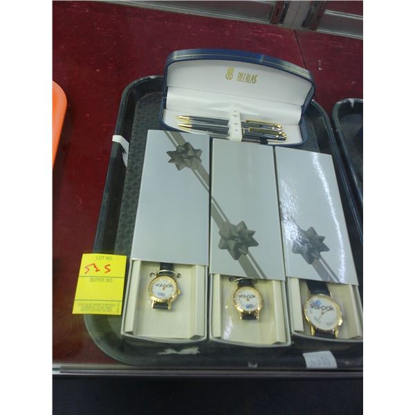 Val Pack Dress Watches 3, Bill Base Pen Set