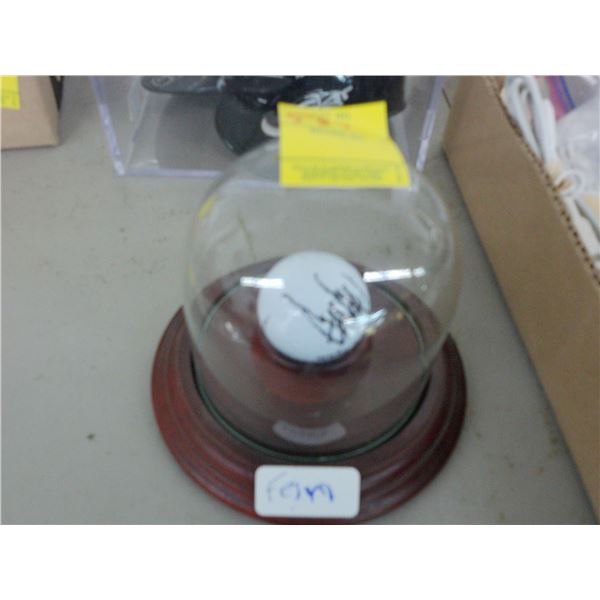 Autographed Donald Trump Golf Ball w/Showcase
