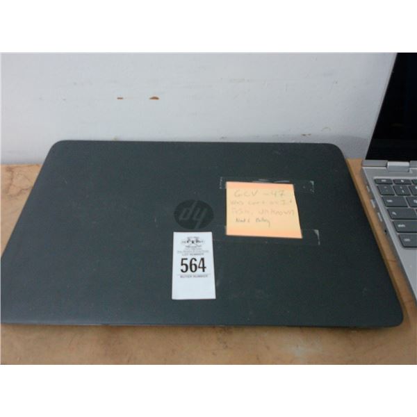 HP Laptop Computer - No Hard Drive/Adapter - Needs Battery