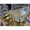 Image 2 : Brass Flame Lanterns - Pair