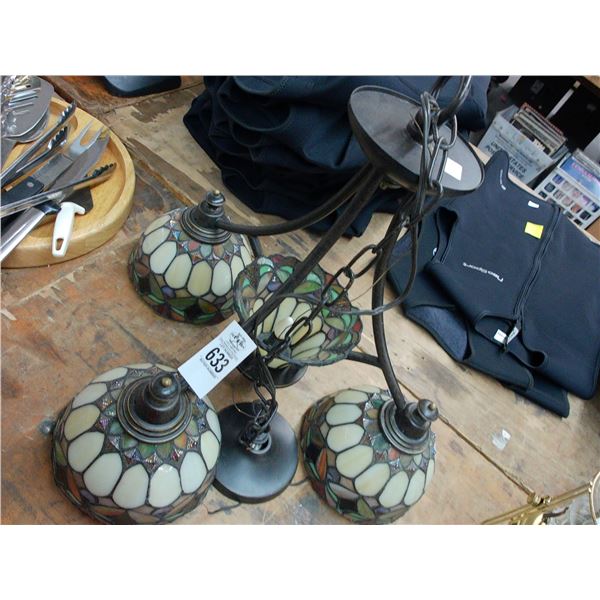 Leaded Glass 4 Light Hanging Fixture