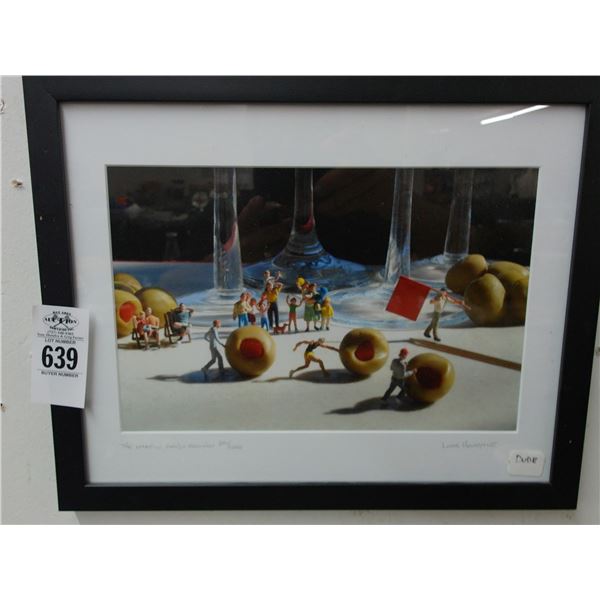 Framed Wall Art The Martini Family Reunion by Honey Cut w/Authentication