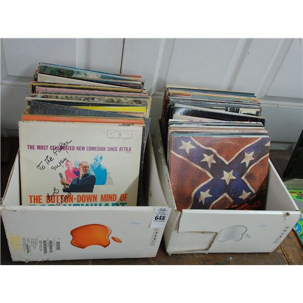 Asst. Vintage Vinyl Records w/Bob Newhart Album Cover