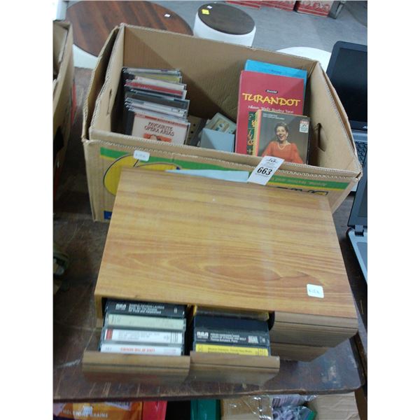 Cassettes,, CD's, VHS Tapes