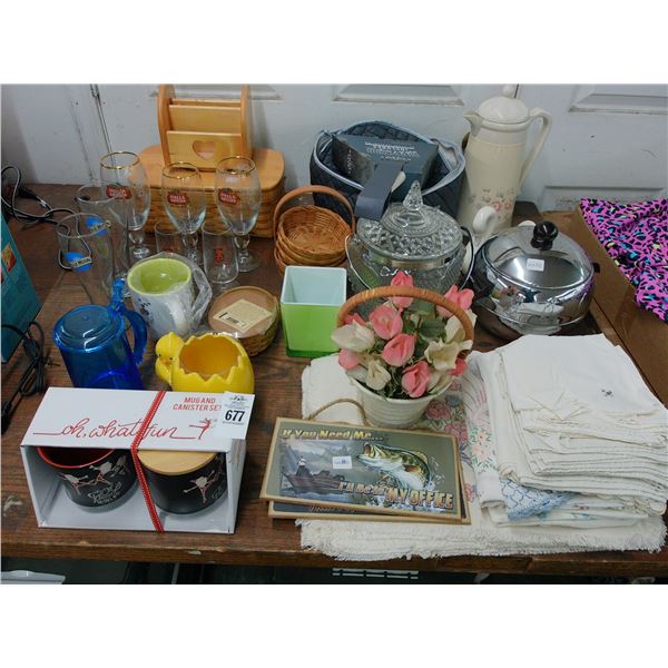 Mugs, Stems, Linens, Tableware, Décor