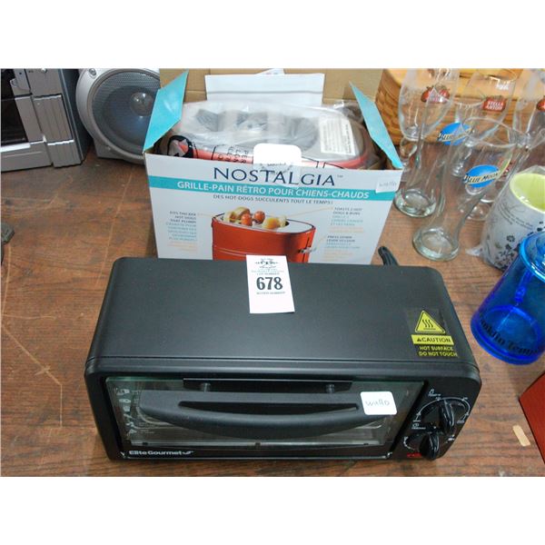 Nostalgia Hot Dog Cooker, Mini Toaster Oven