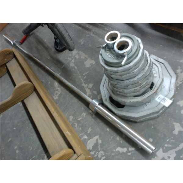 Plate Weights w/Barbell Bar