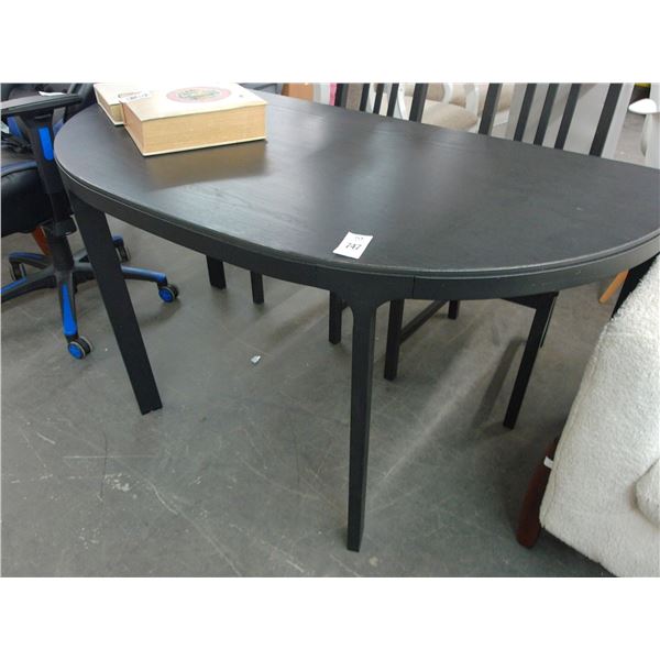 Black Half Moon Table w/3 Chairs